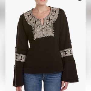 Free People Women's Santa Maria
Top Embroidered Cotton 3/4 Sleeve
Pullover XS